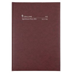 Collins Appointment Diary 2026 Early Edition A4 Day To Page Burgundy