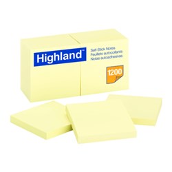 HIGHLAND 6549 NOTES Recycled Yellow 76x76mm