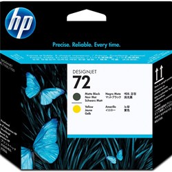 HP C9384A - 72 Print Head Matte Black and Yellow