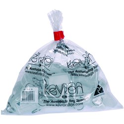 Kevron ID5 Key Tags 56 x 30mm Clear Bag Of 50