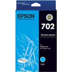 Epson 702 DURABrite Ultra Ink Cartridge Cyan