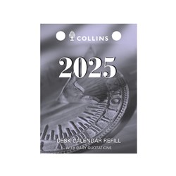 Collins Desk Calendar Refill 102 x 76mm Top Punch Day To Page